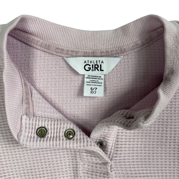 Athleta Girl Lilac Purple Settle in Waffle Sweatshirt - Picture 4 of 5